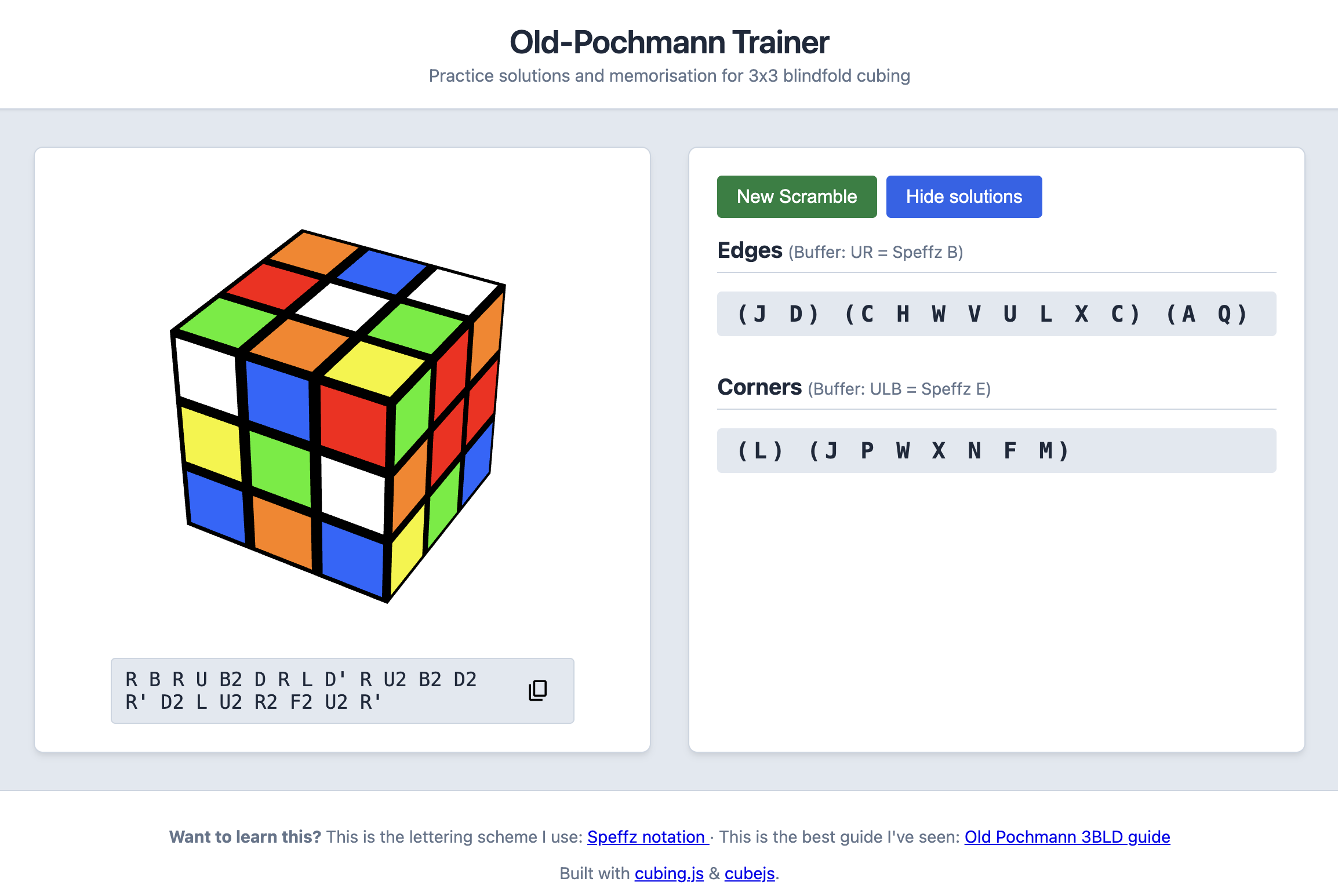 Old Pochmann Trainer app screenshot